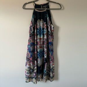 Luxology Halter Sleeveless Floral Lined Dress size 6
